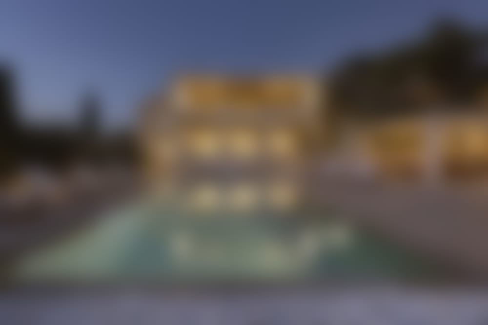 Villa Marlina illuminated in all its glory.